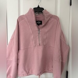 UGG Cozy Light Pink Half-Zip Pullover matching pant available too!
